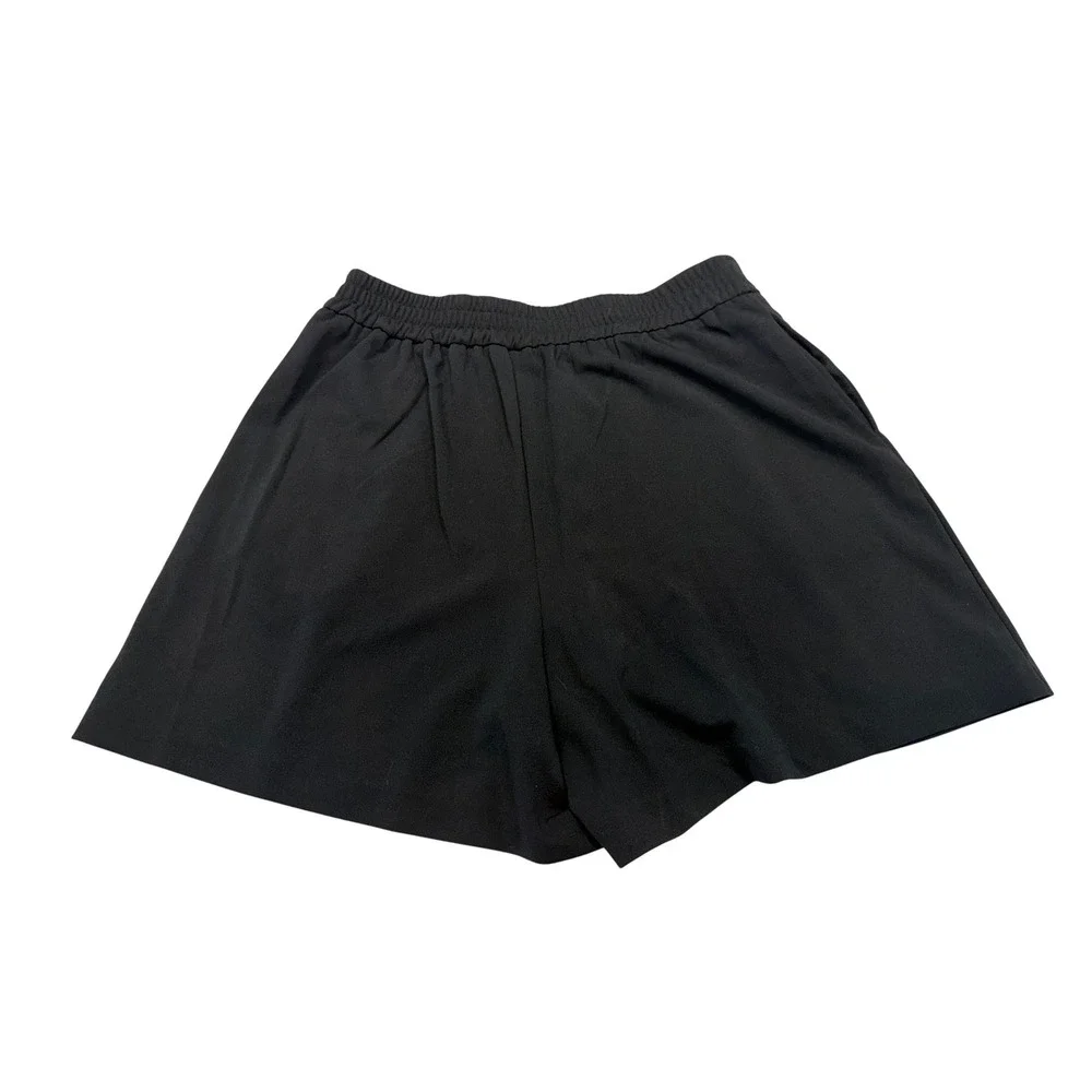 Ellen Tracy Womens SBlack Gold Button Sailor Shorts ETWS3045‎ Size S NWOT